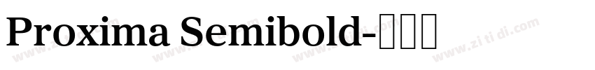 Proxima Semibold字体转换